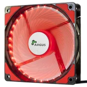 InterTech Fan Argus L-12025 RD, 120mm LED, Red