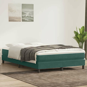 vidaXL vidaXL Box spring postelja brez vzmetnico temno zelena 140x220cm žamet, (21790853)