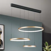 ORION Sphere LED viseca svjetiljka, tri žarulje, crna/zlatna - Dnevni boravak/blagovaonica - Moderan - crna, mat zlatna, bijela - Metal