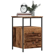 Nocni ormarici 2 kom Staro drvo 34x35,5x50 cm Konstruirano drvo