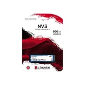 Kingston m.2 nvme 500gb ssd, nv3, pcie ( snv3s/500g )