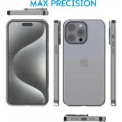shumee Ovitek za iPhone 15 Pro Max, prozoren TPU, odporen na udarce in udarce 9H