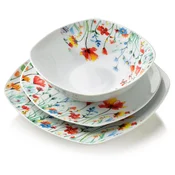Mondex Jedilni servis porcelan AFFEKDESIGN by Mondex Lea Iris 16,5/19,5/22 cm bel 18-delni, (5000226021)