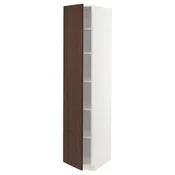 METOD Visoki element s policama, bela/Sinarp smeda, 40x60x200 cm