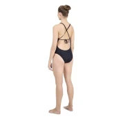 Womens swimwear aqua sphere essential tie back black xxs - uk28