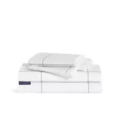Sleepwise Soft Wonder-Edition, posteljina, 135 x 200 cm, bijela / siva kockasta