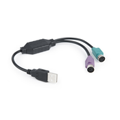 Adapter USB - 2 PS/2 CablExpert UAPS12-BK 30cm