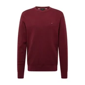 Bombažen pulover Tommy Hilfiger bordo barva, MW0MW36347