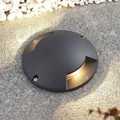 Lindby LED talni reflektor Cormac, 2 luči, O 21 cm, IP67 - Sodobni - temno siva - Aluminij