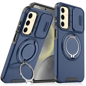 Maska za mobilni telefon Samsung Galaxy S24 CAMSHIELD RING STAND, Plava