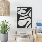WallXpert metalni zidni ukras RT-NMD-001, apstraktna ženska figura, 58,5 x 41 cm, crni