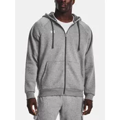 Under Armour Pulover UA Rival Fleece FZ Hoodie-GRY XS