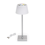 Aigostar - LED RGBW spoljašnja prigušiva punjiva lampa 4W/5V 3600mAh bela/hrom IP54