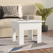 Stolic za kavu sjajni bijeli 55 x 55 x 42 cm konstruirano drvo