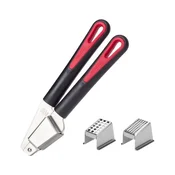 Garlic press with 2 pressing inserts, stainless steel, Gallant Plus