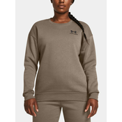 Under Armour Pulover Essential Fleece Crew-BRN S