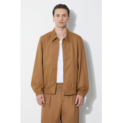 Jakna A.P.C. blouson gilbert moška, rjava barva, COGXS-H02922