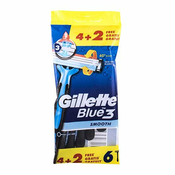 Gillette Blue 3 Smooth Brijač za jednokratnu upotrebu, 6 komada