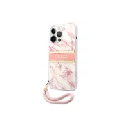 Guess Guess, Trdo ohišje za Apple iPhone 13 Pro Marble Strap, Roza, (21244319)