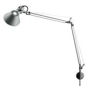 TOLOMEO ZIDNA SVJETILJKA S NOSACEM 1xE27/230V ALUMINIJ A001000 + A025150
