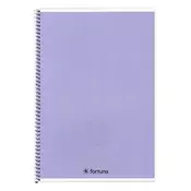 Spiralni blok FORTUNA Monocolor A/5, linirani, 70 listova, pastelno ljubičasta 01.02125