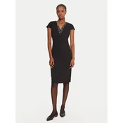 Rinascimento Cocktail obleka CFC0125515003 Črna Slim Fit