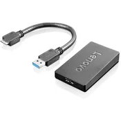 LENOVO Lenovo 4X90J31021 USB 3.2 gen. 1 (USB 3.0) adapter [1x USB 3.2 gen. 1 vtič A (USB 3.0) - 1x ženski konektor DisplayPort] črna, (20429897)