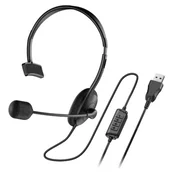 Genius HS-100U USB crne Slušalice sa mikrofonom