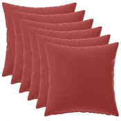 vidaXL Prevleka za blazino 6 pcs HEERLEN Vinorodna rdeča 45 x 45 cm