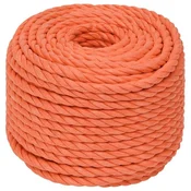 Vidaxl Delovna vrv oranžna 20 mm 25 m polipropilen