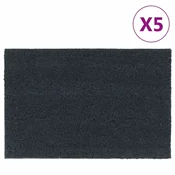 Vidaxl Predpražnik 5 kosov temno siv 40x60 cm kokosova vlakna