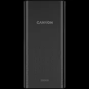 CANYON  PB-2001 Power bank 20000mAh Li-poly battery, Input 5V/2A , Output 5V/2.1AMax, 1446928.5mm, 0.440Kg, Black CNE-CPB2001B