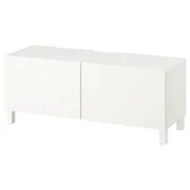BESTA TV stalaža s vratima, bela/Lappviken/Stubbarp bela, 120x42x48 cm