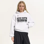 Cropp - Pulover s kapuco in potiskom - light grey