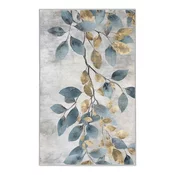 Svetlo modra/zlata pralna preproga 160x230 cm Golden Leaves – Mila Home