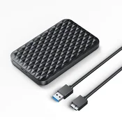 Orico Ohišje za disk 2520U3-V1 2,5 HDD/SSD USB Micro-B 5 Gb/s – črno