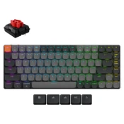 Tipkovnica KEYCHRON K3X-H1-UK Carbon Black RGB 75% Lay BT Wired Red Switch Low profile