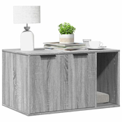 shumee vidaXL omara za mačje stranišče siva sonoma 80x50x45 cm inž. les