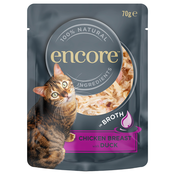 Ekonomično pakiranje Encore Cat Pouch 48 x 70 g - Pileća prsa s pačetinom