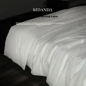 SIDANDA Svileni pokrivac, 150x200 cm, Bela