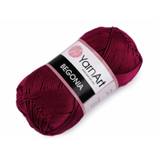 Bombažna preja za pletenje Begonia 50 g - (0112) bordo