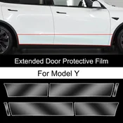 PPF zaščita robov vrat Tesla Model Y Juniper – transparentna TPU folija – Konfiguracija: Celopovršinska zaščita spodnjega dela vrat – PPF