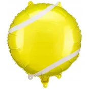 Folijski balon teniška žoga 35 cm – rumen, za zrak in helij