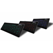 Tipkovnica AMEI AM-K3001R Professional Letter Red Illuminated Keyboard (CZ postavitev)
