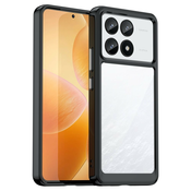Hibriden ovitek Frame Shield za Xiaomi Poco F6 Pro - črn
