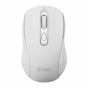 C-TECH miš Dual mode, bežicni, 1600DPI, 6 tipki, bijeli, USB nano prijemnik