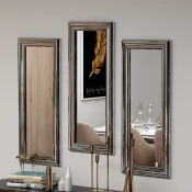 Hanah Home Set 3 ogledala Srebrna