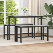 vidaXL Jedilna klop 2 pcs Siva Sonoma 100 x 32,5 x 48,5 cm