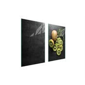 shumee STEKLENA ZAŠČITNA PLOŠČA ZA ŠTEDILNIK 75x52 KIWI
