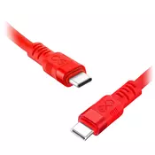 ORNO USB-C - USB-C eXc WHIPPY Pro kabel, 0,9M, 100W, hitro polnjenje, neon mix barva